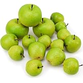 Meiwlong 15Pcs Artificial Green Apples for Decor,3 Types Different Size | Realistic look, plastic &amp; foam material, no fade &amp; rot, fruit bowl filler, table centerpiece