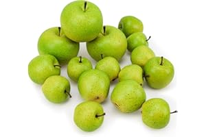 Meiwlong 15Pcs Artificial Apples Fake Fruits Foam Plastic Apple Decorations Faux Simulation Apples Decor Home House Party Kit