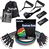 TheFitLife Exercise and Resistance Bands Set - Stackable up to 110lbs / 150lbs Workout Tubes for Indoor and Outdoor Sports, F