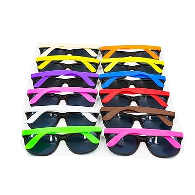 12PCS Neon 80s Style Party Sunglasses with Dark Lens Nigeria Ubuy