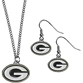 Siskiyou Sports NFL Unisex Dangle Earrings and Chain Necklace Set