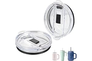 FEVBCNRJ 2 Pack Replacement Lids Compatible with Reduce Tumbler, Lid Replacement for 32oz 40oz 50oz, Airtight Silicone Ring for Non-Leak, Perfect Fit without Splash, Tumbler Covers Compatible with Straw