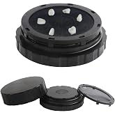 Dental Veneer Processing Box All-Ceramic Veneer,Denture Storage Case Black | Reusable Round Pretreatment Organizer with Spare Pads