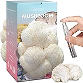 Large Organic Lions Mane Mushroom Growing Kit (4lbs), Made in USA, Double-Side Mushroom Grow Kit Indoor, Grow Your Own Mushro