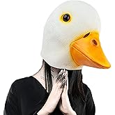 AQKILO Duck Mask Animal Latex Full Head Realistic Masks Fancy Dress for Halloween Carnival Costume Party
