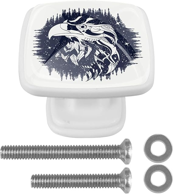 Perillas y manijas del gabinete Arte abstracto del águila Perillas de