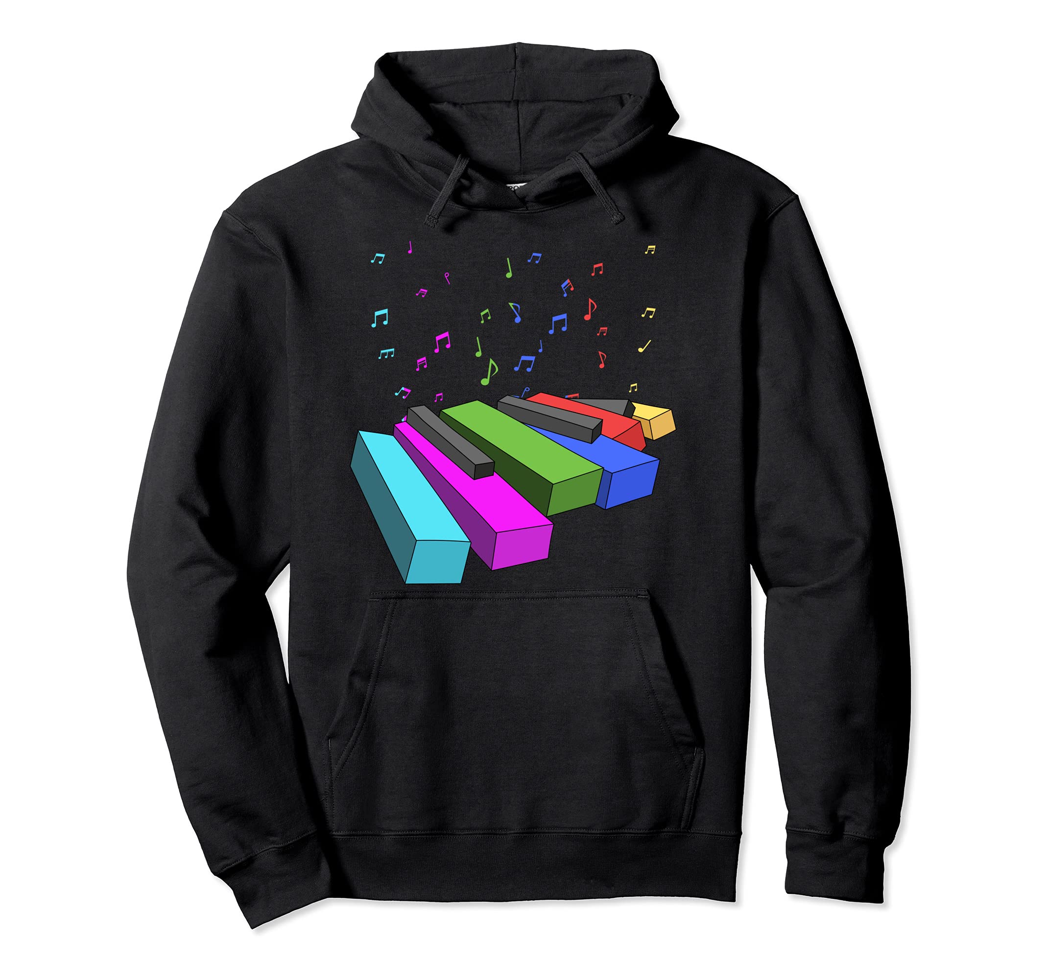 Colorful Keyboard Piano Player Classical Music Pianist Piano Pullover Hoodie