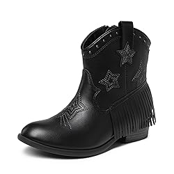 DREAM PAIRS Girls Cowgirl Cowboy Ankle Western