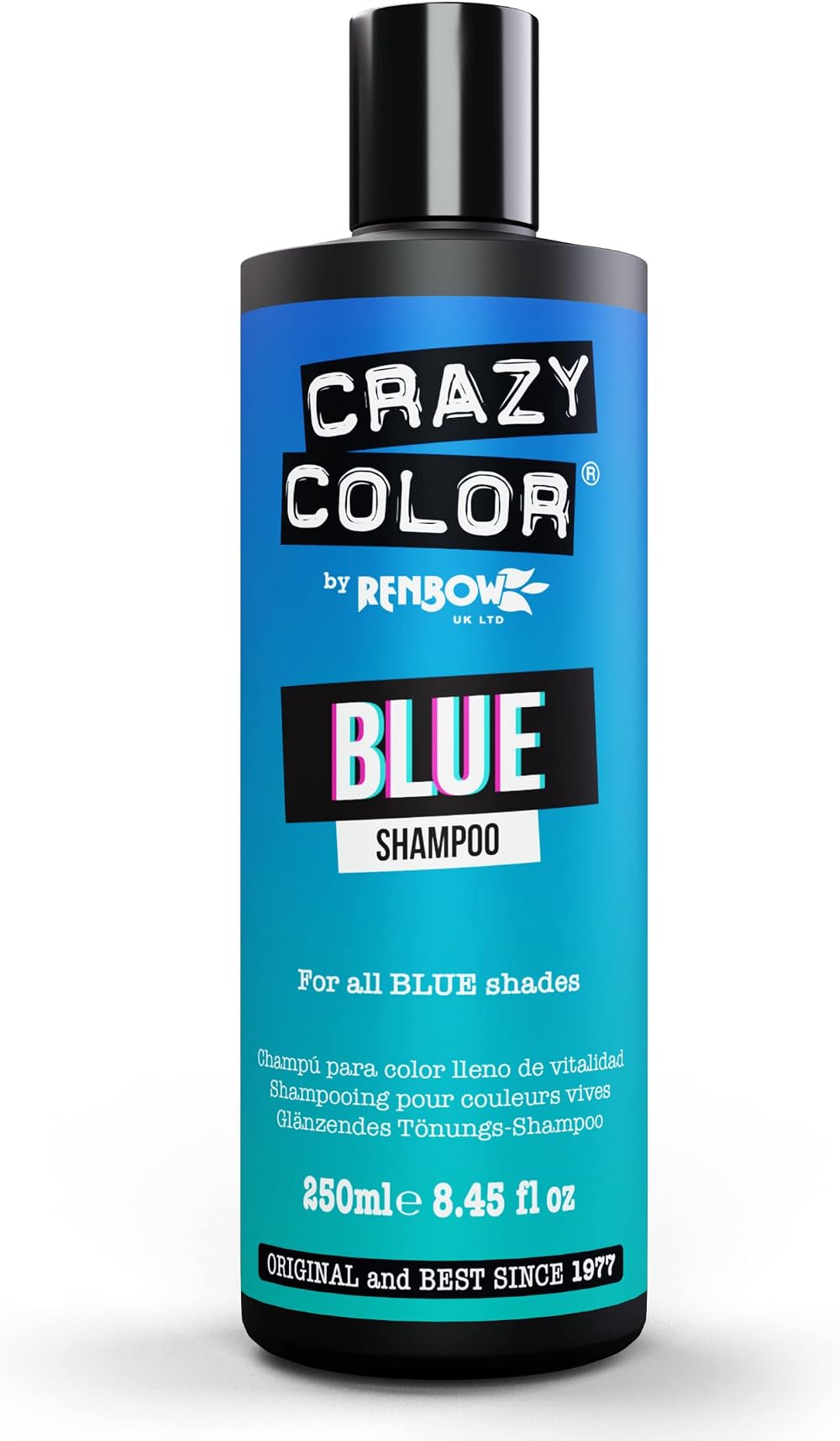 Crazy Color Blue Shampoo 250 ml - Pigmented Color Care for Blue Shades