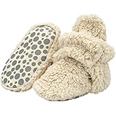 Zutano Unisex Furry Baby Booties with Grippers, Organic Cotton Lining, Baby Registry Must Haves