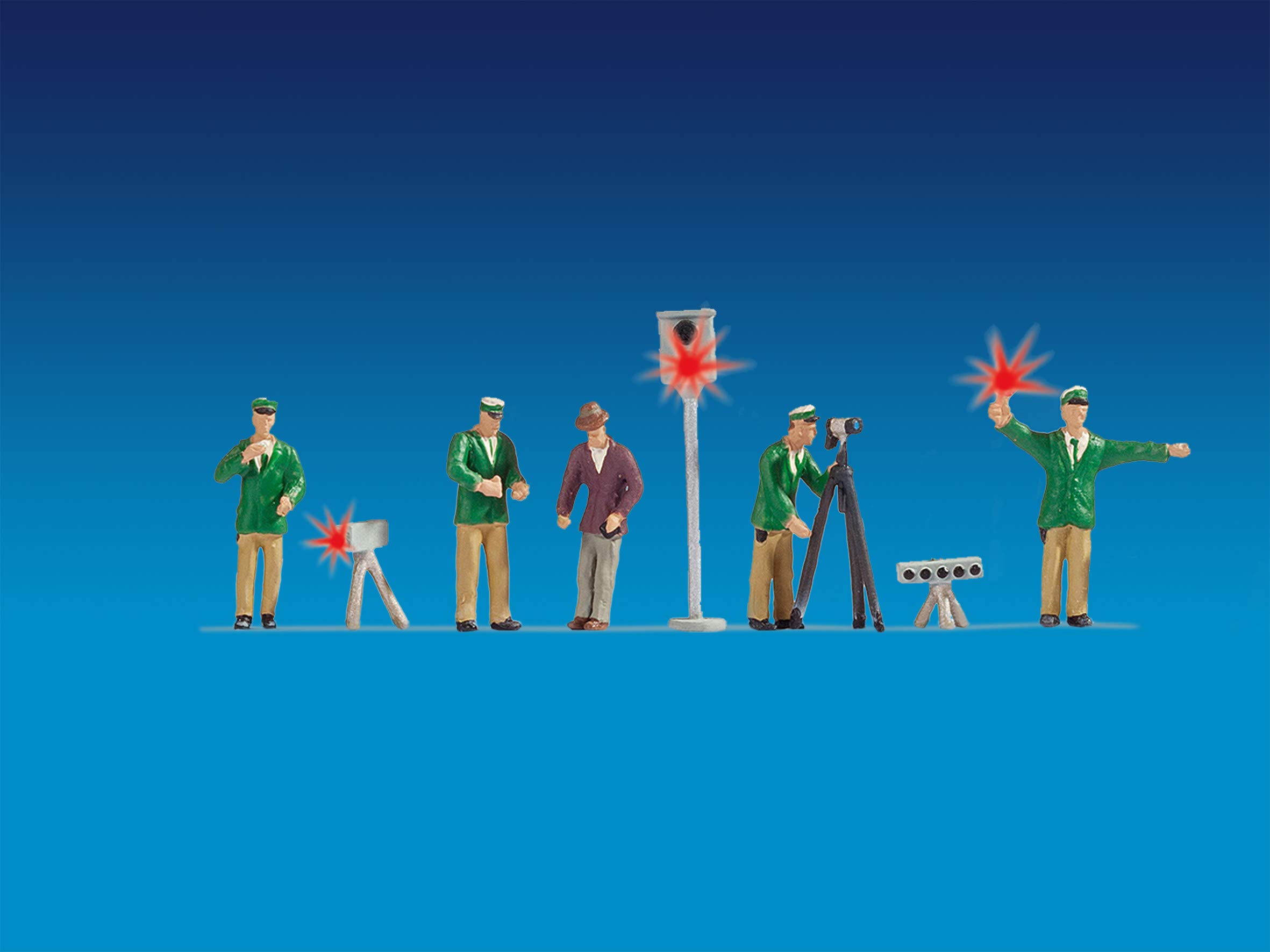 Noch 17552 German Police Staff Illuminated Landscape Modelling