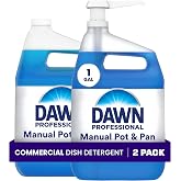 Dawn PRO Manual Pot &amp; Pan Detergent, Bulk Liquid Dish Soap (1 gal, 2 pack) | Cleaning Concentrate for Dishwashing by Hand in Commercial Kitchens, Cuts Tough Grease on All Cookware with Less Scrubbing