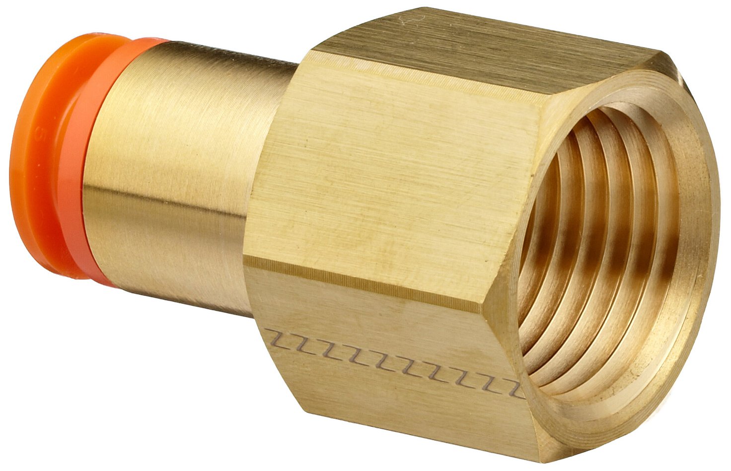 SMC KQ2F1137A Brass PushtoConnect Tube Fitting, Adapter, 3/8" Tube