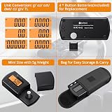Neoteck Digital Stylus Force Gauge 0.01g-5.00g Orange LCD 5g Cal weight view 4
