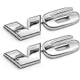 Lyxheth 3D V6 Metal Emblem, Tailgate Emblems, Car Side Fender Rear Tailgate Decal, Universal Car Decor Accessories Fender Trunk Decorative Badge Stickers for Vehicle Exterior (V6 Silver, 2PCS)