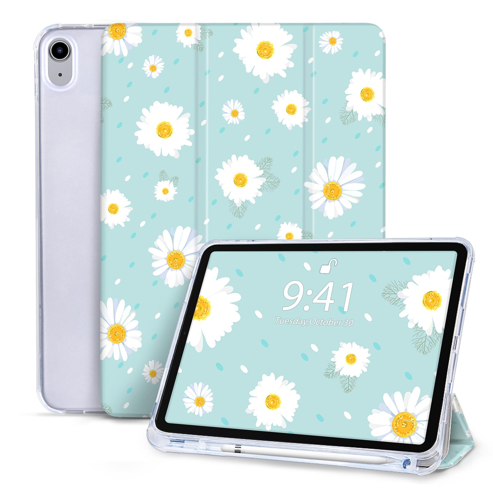 Vozehui 10.9 inch Case for iPad (A16) 11th Generation 11 Inch 2025＆iPad 10th Generation Case 2022 with Pencil Holder,Tri-fold Stand Slim Lightweight Protective Case Smart Cover with Auto Sleep Wake