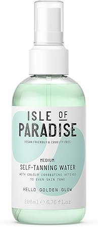 Isle Of Paradise Fake Tan Water Medium 200 Ml Hydrating Self Tanning Water Natural Ingredients Vegan Amazon Co Uk Beauty