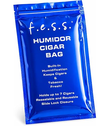 Amazon.com: 5 Pack FESS Products Travel Pouch Cigar Bag Ziplock Humidor  Humidifier : Health & Household