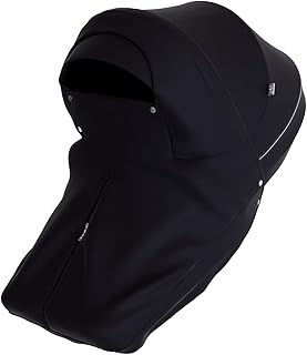 STOKKE® Kinderwagen Windschutz - Die wasserabweisende, winddichte Außenhaut beschützt Ihr Kleines vor Wind und Wetter - weiches&amp;wärmedämmendes Innenfutter für extra Behaglichkeit - Farbe: Black