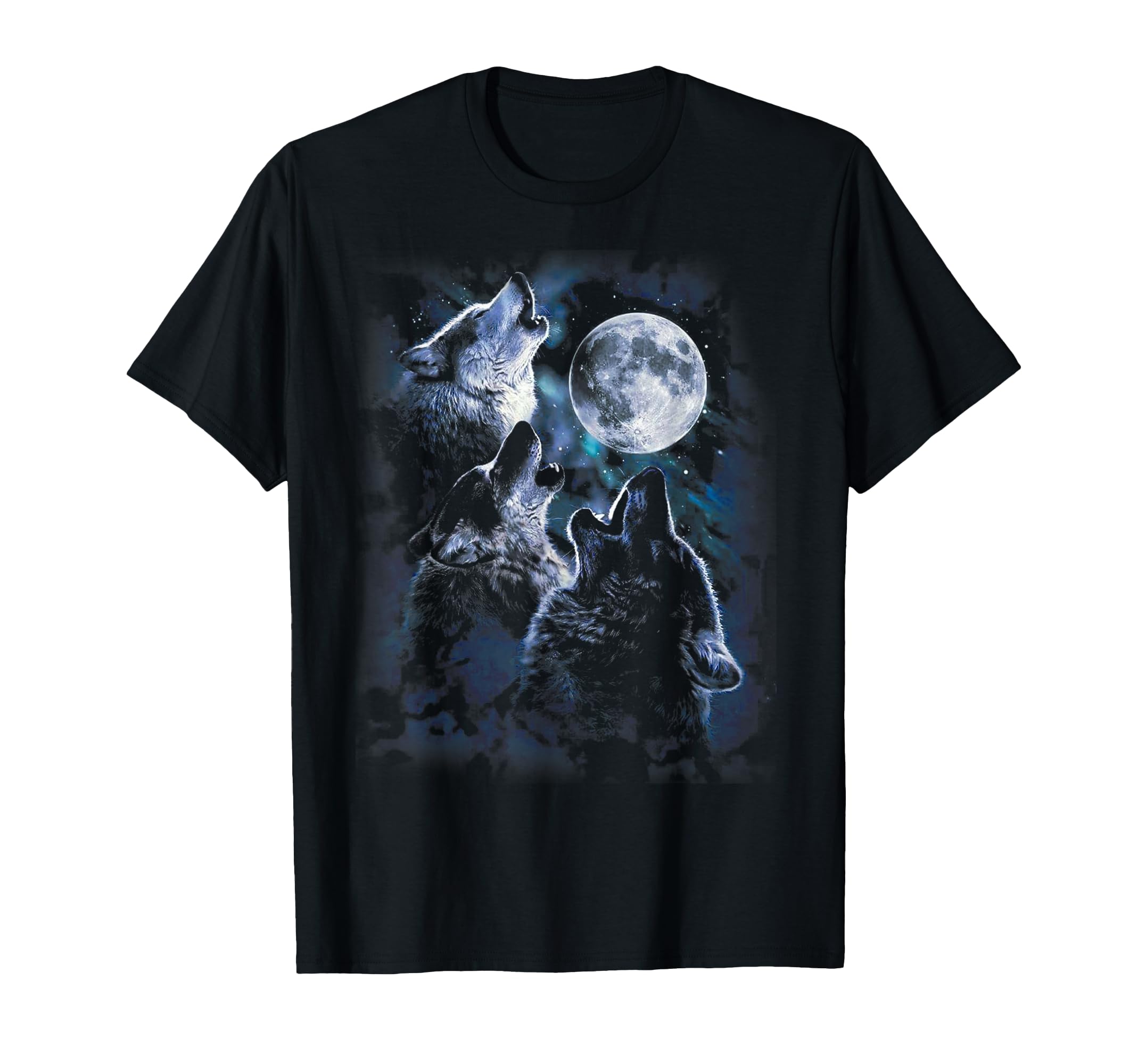 Photo 1 of ** UNKNOWN SIZE***Wolf Howling At The Moon T-Shirt Wildlife Wolves Lovers Men T-Shirt