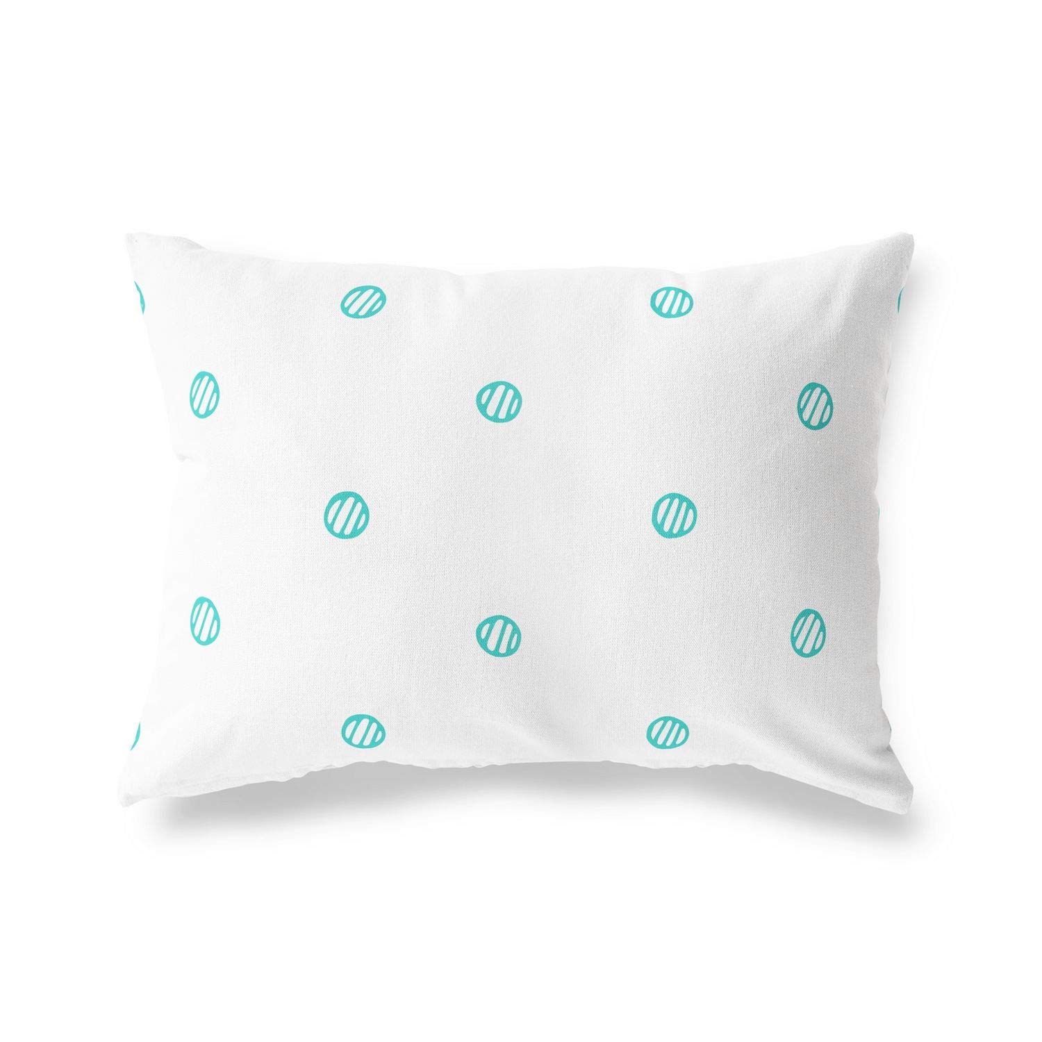 BonaMaison Decorative Cushion Cover, Turquoise-White Throw Pillow Covers, Home Decorative Pillowcases for Livingroom, Sofa, Bedroom, Size: 45X60 Cm - Designed and Manufactured in Turkey