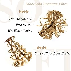 Blonde Ombre Boho Braiding Hair 27/613 Synthetic