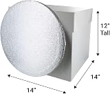 Culpitt 14-Inch Round Silver Cake Drum & Tall White Box Set view 3