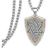 Star of David Necklace for Men and Women - 925 Sterling Silver Jewish Star Pendant - Shield of David Necklace - Am Yisrael Chai Jewelry - Jewish Gifts