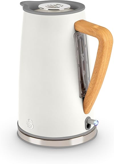 Swan Nordic Cordless Jug Kettle 1.7L 3kW White with Fast Boil Technology