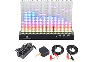 LIECARYAM LED Spectrum Analyzer, Audio Music Spectrum Display Analyzer Transparent Sound Sensing Reduced Pressure Column Acrylic Indicator Light RGB Music Spectrum for Music Lover, Electronic Lover
