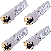 4PCS 1000BASE-T Gigabit SFP to RJ45 Copper Ethernet Modular Transceiver for Cisco,Meraki,Ubiquiti,D/TP Link,Supermicro,Netgea