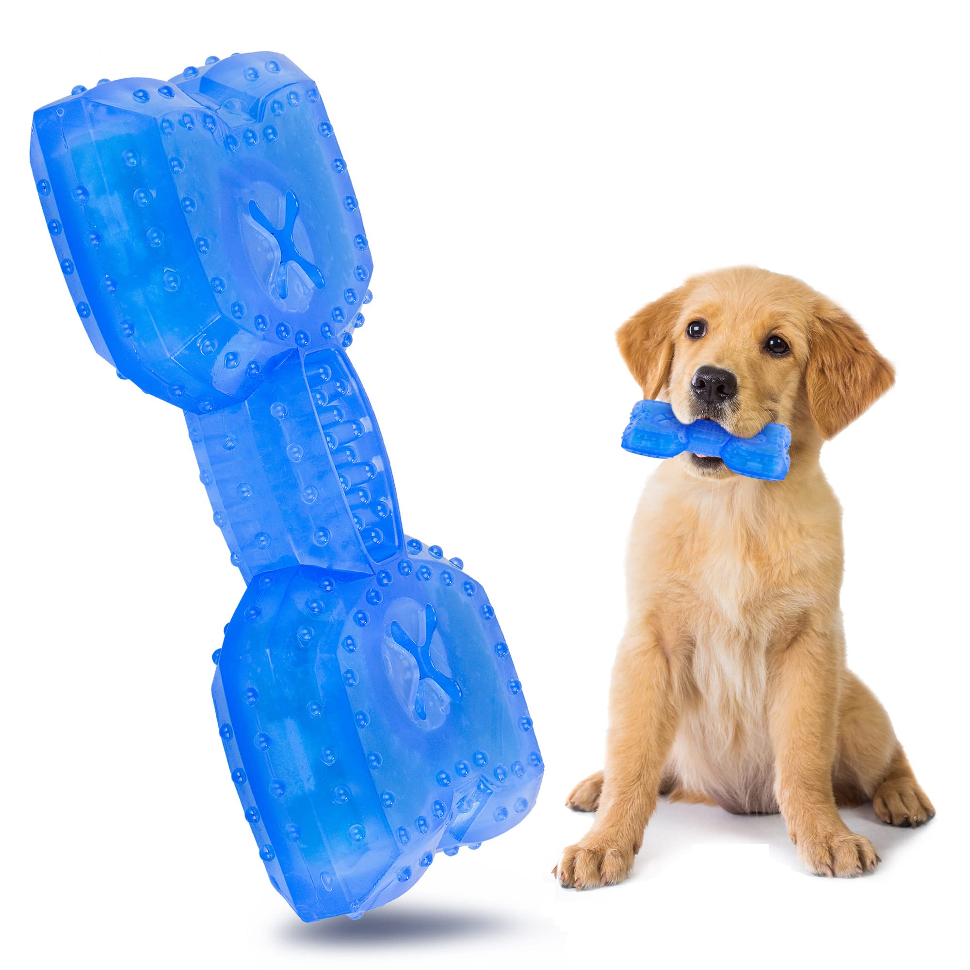 Photo 1 of NWK Pet Teether Cooling Chew Toy for Dogs Teething Toy for Puppies, Fit with Treats for More Fun (Chewing Bone)