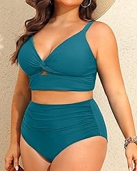 Daci Plus Size Two Piece Swimsuits - Women High