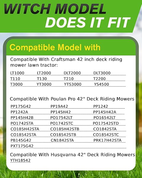 CHWAY 42 INCH DECK LAWN MOWER BLADES,138971 MULCHING BLADES WITH 5 POINT STAR, COMPATIBLE WITH LT1000 LT2000 T110 YT3000, REPALCE FOR 138971, 134149, 138498, 532138971
