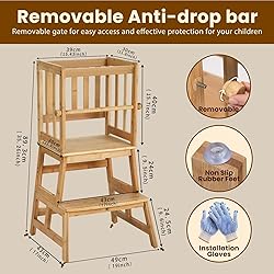 COSYLAND Kids Kitchen Step Stool，Toddler Standing