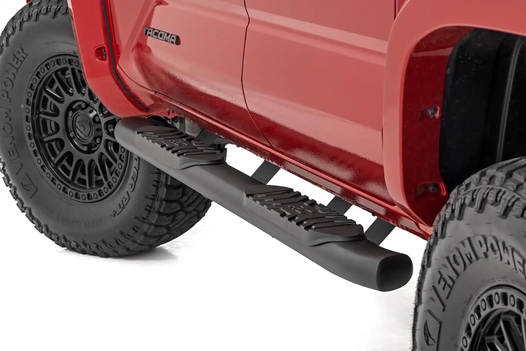 Rough Country Oval Nerf Steps for Toyota Tacoma (2024-2025) Double Cab ...