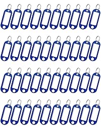 Uniclife 40 Pieces Key Tags 2 Inch Soft Plastic Key