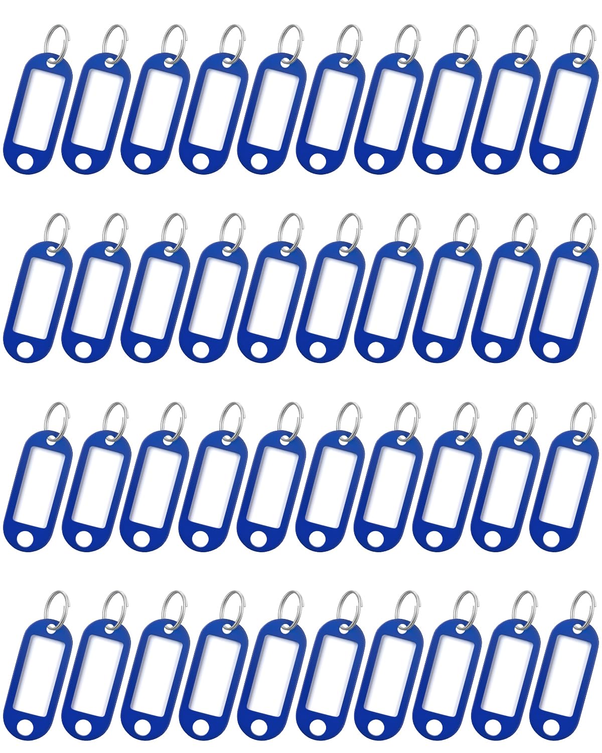 Uniclife 40 Pieces Key Tags 2 Inch Soft Plastic Key