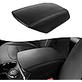 KBH Front Center Console Armrest Cover Replacement for Ford Explorer 2011-2019, Vinyl Leather Arm Rest Skin Upholstery, Anti-Scratch, Black (Leather Part Only)