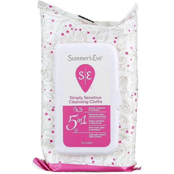 SUMMER’S EVE CLEANSING CLOTHS FOR SENSITIVE SKIN-32 CT
