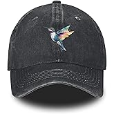 Printed Baseball Cap Adjustable Vintage Washed Distressed Denim Trucker Hat for Women Men