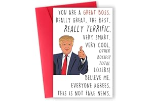 ATTLVV Happy Boss Day Card,Funny Boss Lady Gifts for Women,Humor Boss Day Card Gifts for Men, Cute Boss's Day Card from Employee, Best Gifts for Bosses