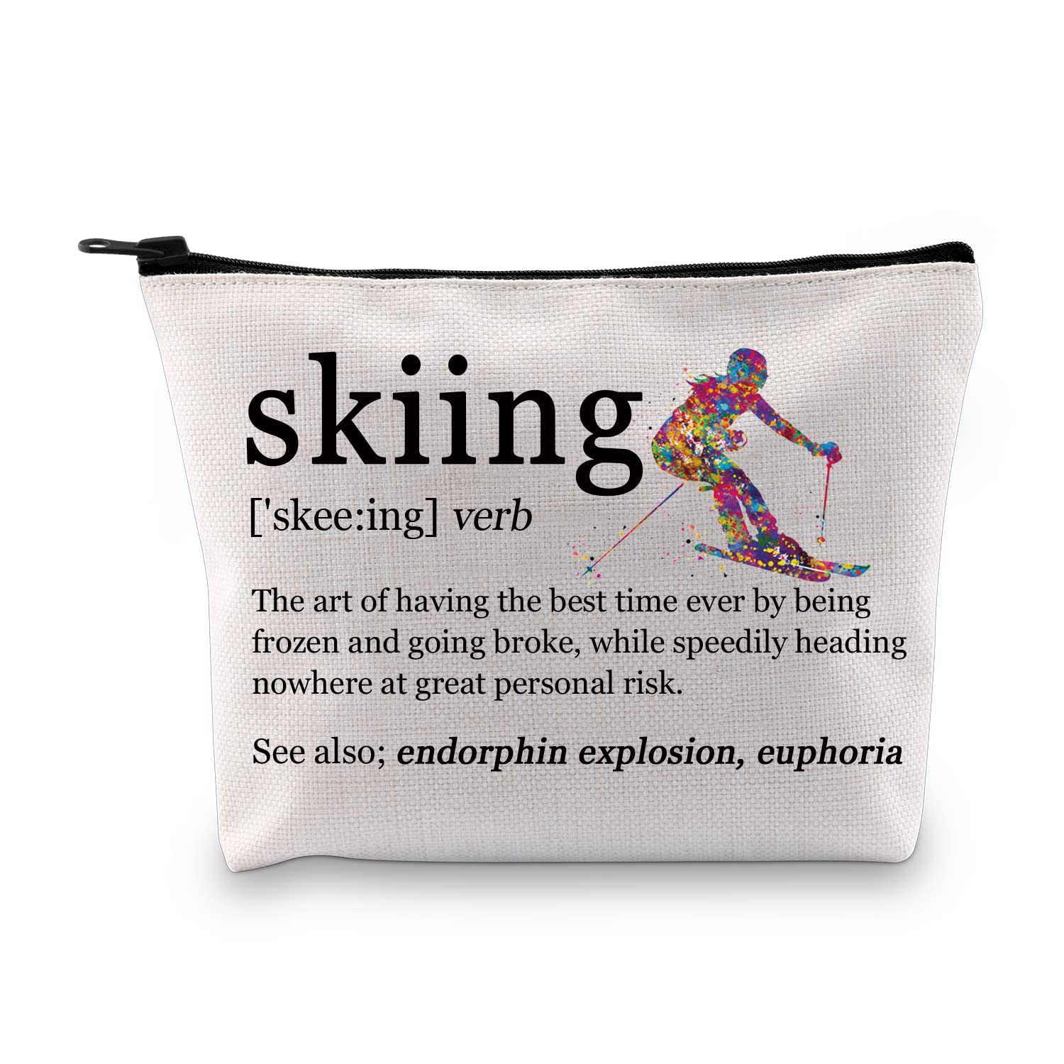 Skiing Survival Kit - Team Gifts for Skiing Enthusiasts - Cosmetic Zipper Bag