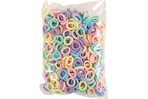 Baby Hair Ties, 500pcs Seamless Soft Toddler Hair Ties High Elastic No Damage Rubber Bands Little Girls Mini Colorful Elastic
