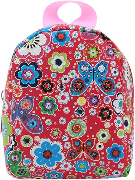 ACHICOO Doll Accessories Backpack Doll Color Cartoon 18 Inch Doll Backpack Red Butterfly floralfor Toys Gift