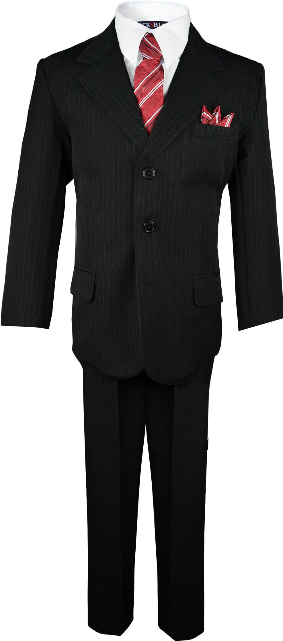 Boys Pinstripe Suit with Matching Tie Size 2-20