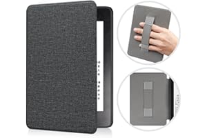 Hand Rest Leather Case for 7 inch Kindle Colorsoft 12 with Auto Sleep Function Protective Sleeve Cloth Soft TPU Fabric Cover 