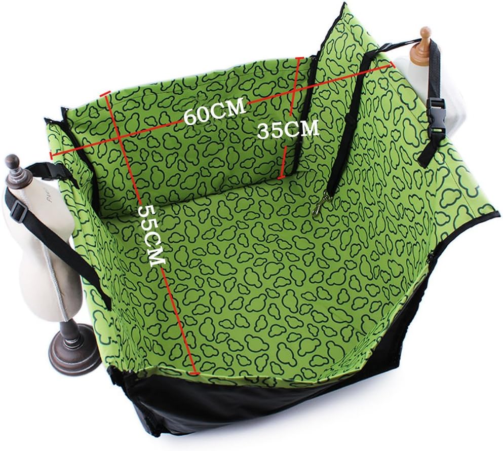 PETCUTE Dog Car Seat Cover - Rear Seat Covers for Dogs - Adjustable, Waterproof, Easy to Clean - Green - 60x55x35cm - Image 5