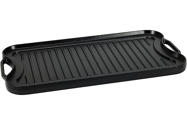 Amazon Basics Pre-Seasoned Cast Iron Reversible Grill/Griddle