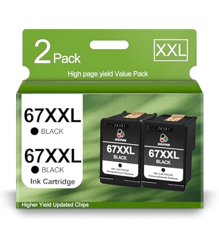 67XL Ink Cartridges Compatible For HP 67 67XL Black And - View #3